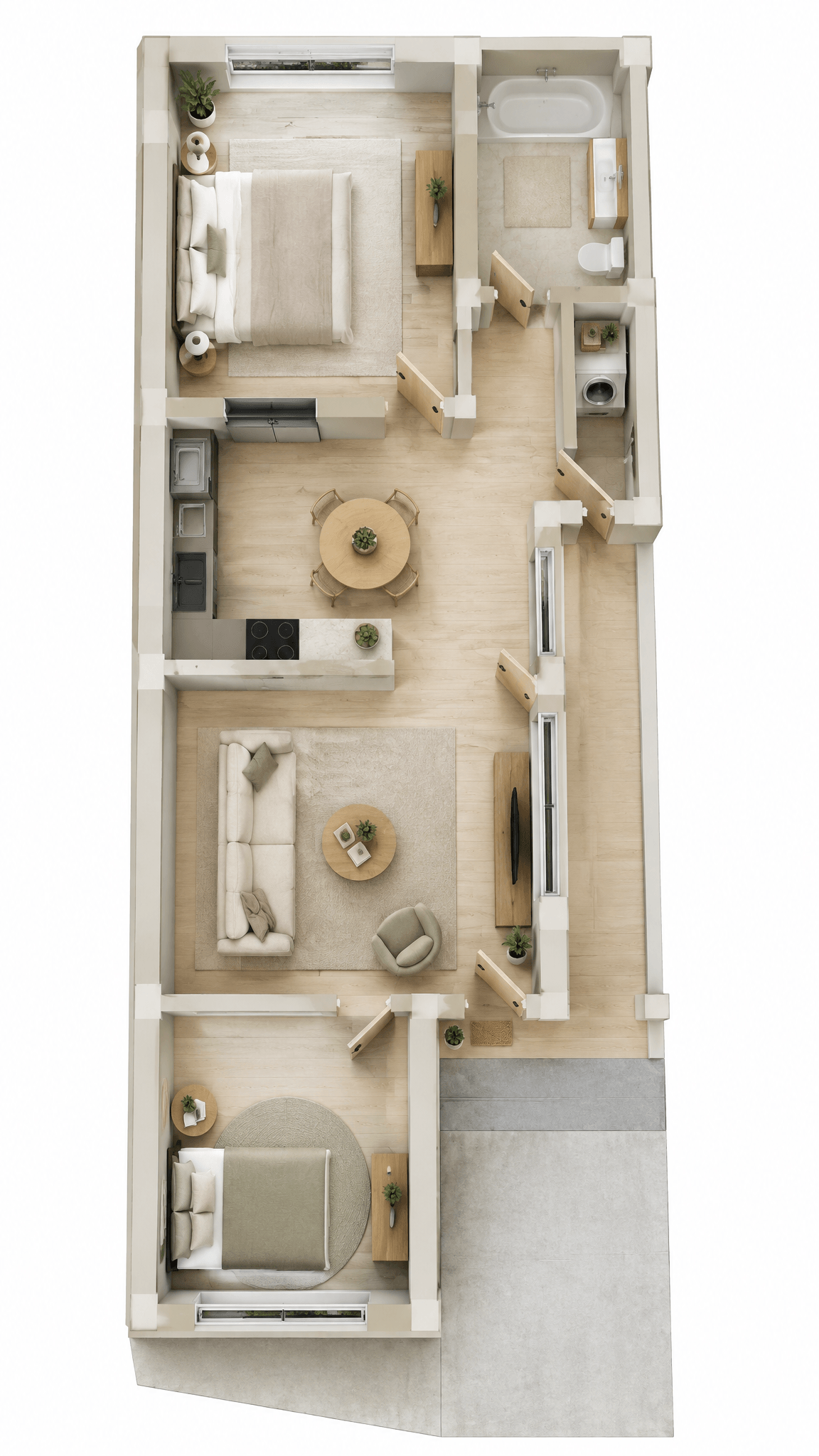Interior design in Minimalism style — Living Room by GenRoom AI