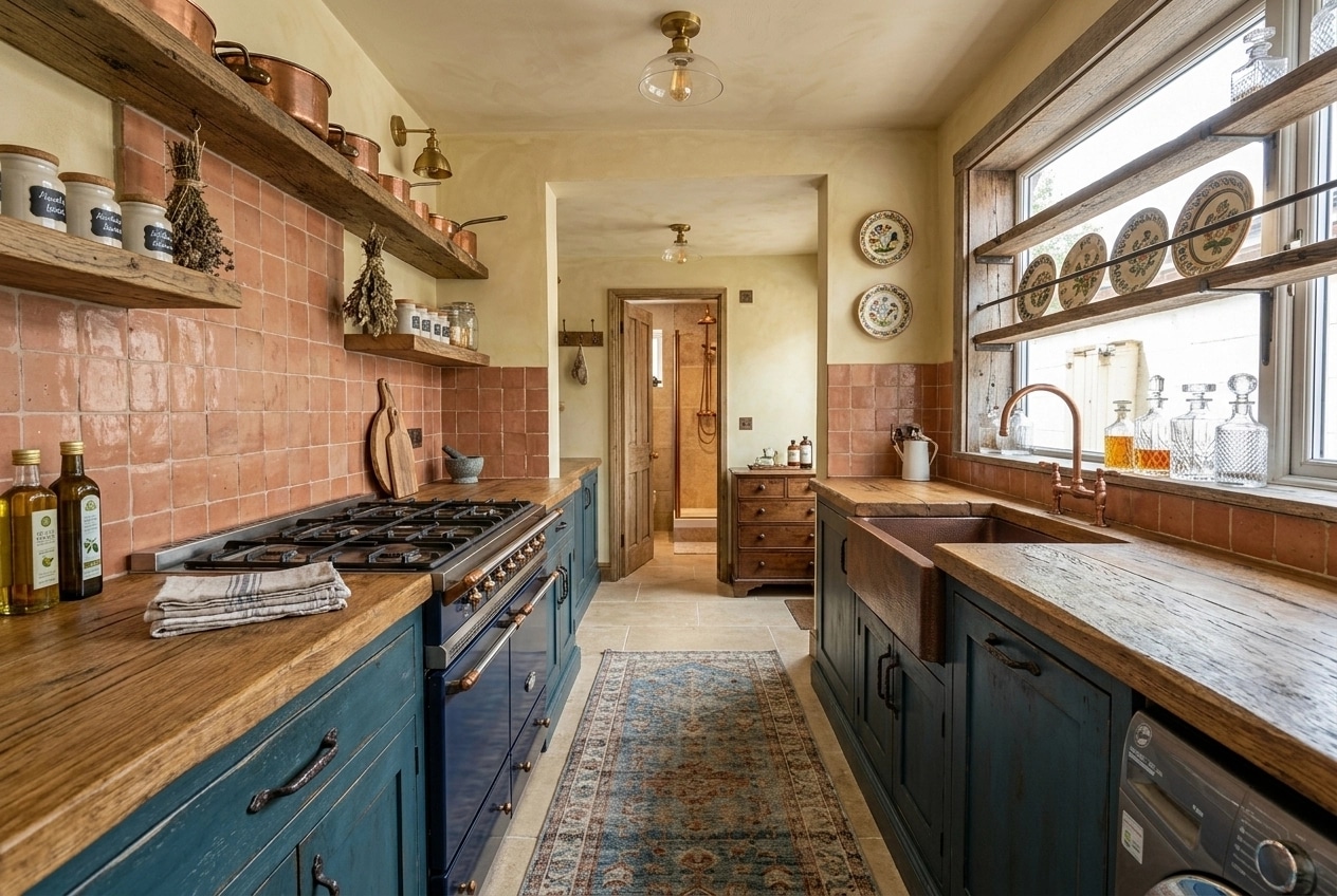 Kitchen interior in Rustic style — photo by GenRoom AI