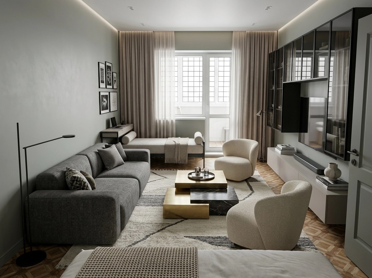 Interior design in Contemporary style — Living Room by GenRoom AI