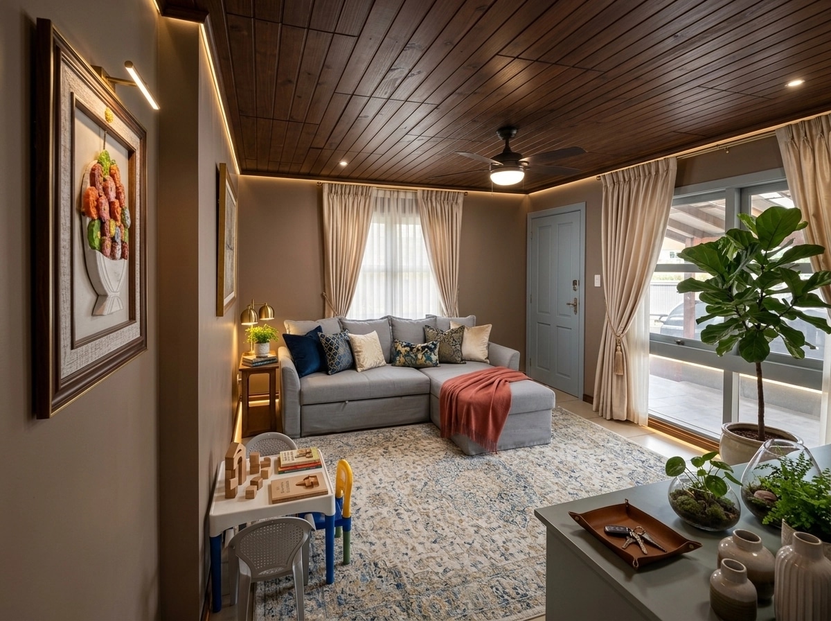 Transitional Living Room design — interior photo by GenRoom AI