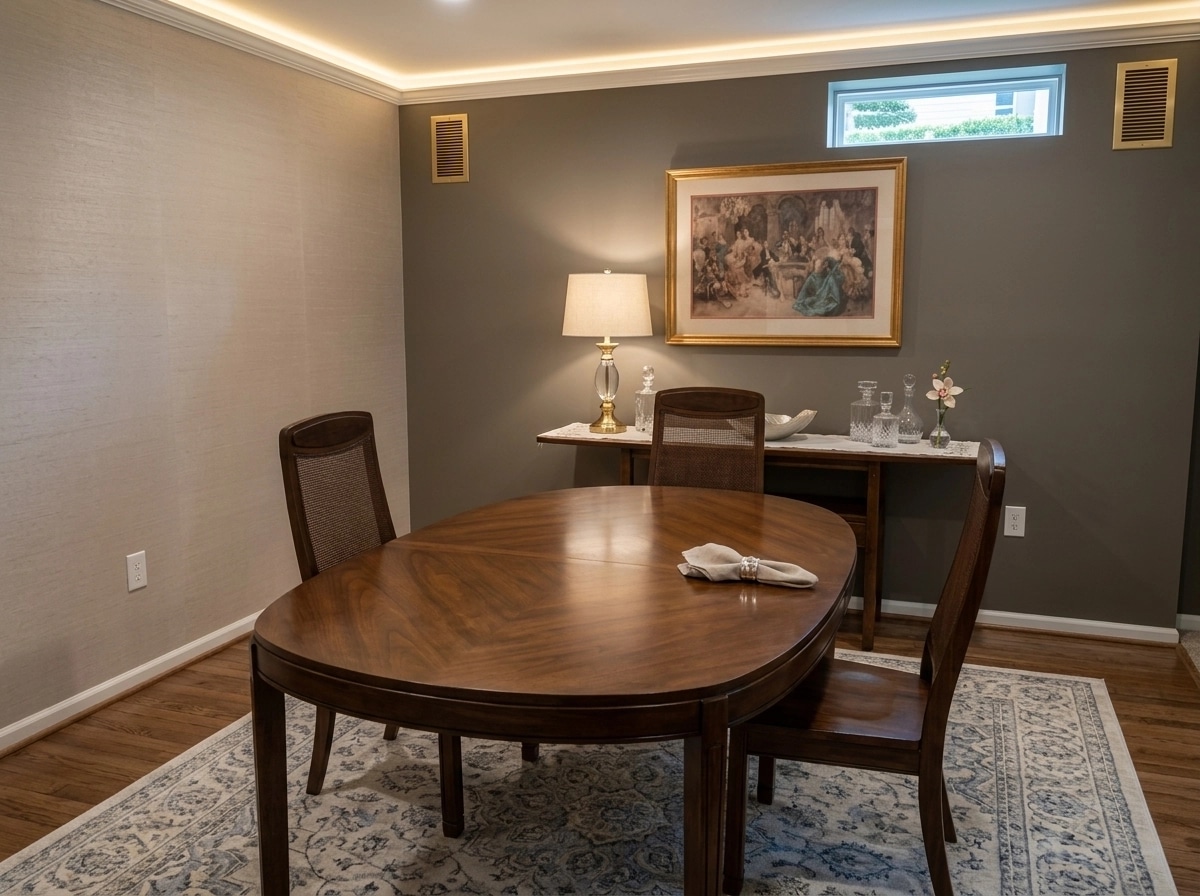 Interior design in Transitional style — dining_room by GenRoom AI