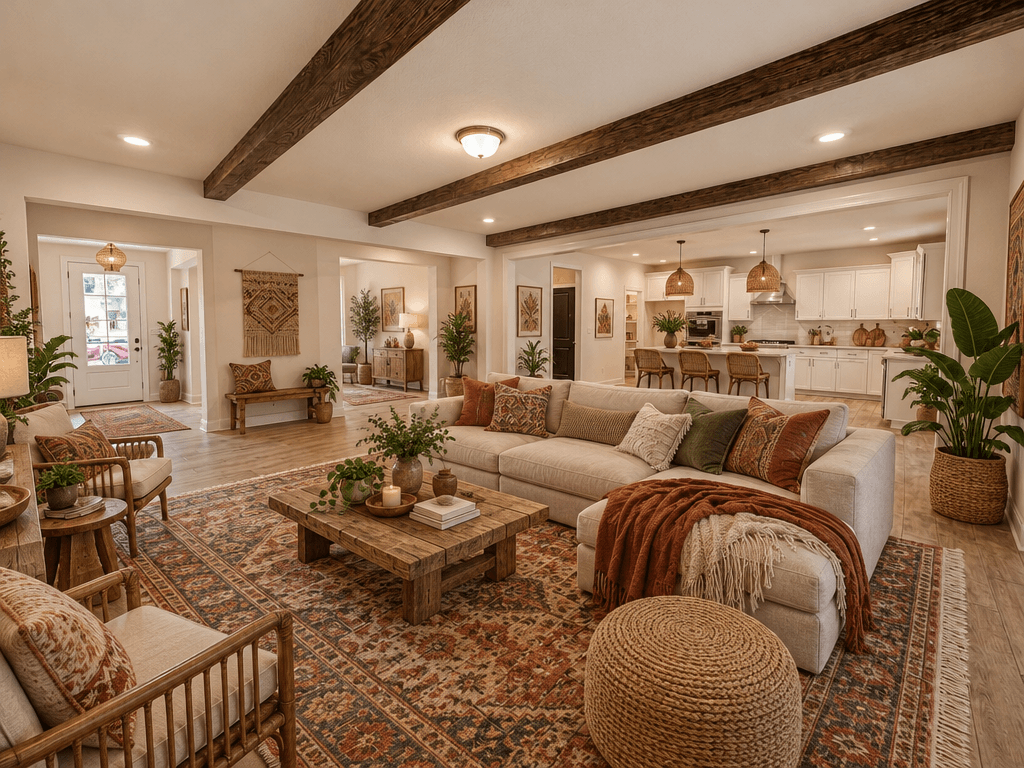 Interior design in Bohemian style — Living Room by GenRoom AI