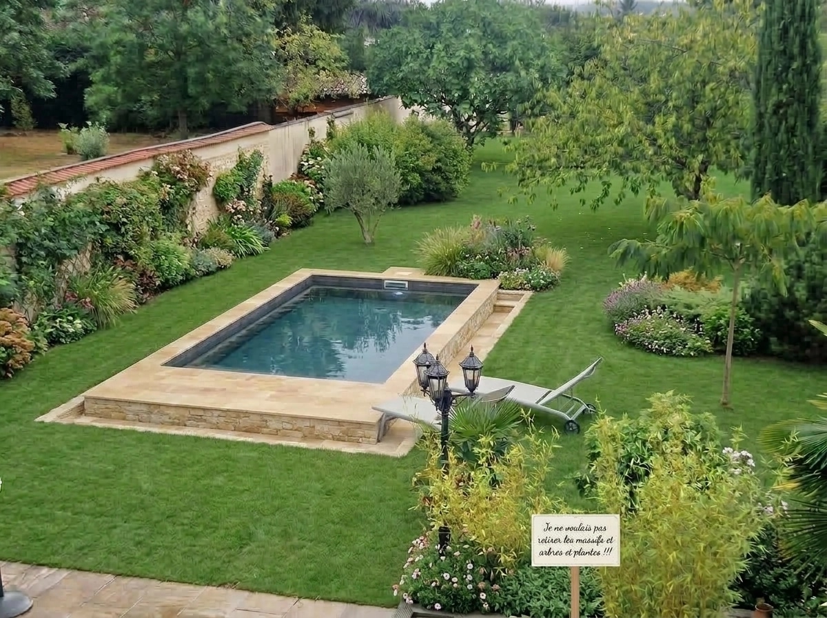 Yard design in no_style style — photo by GenRoom AI