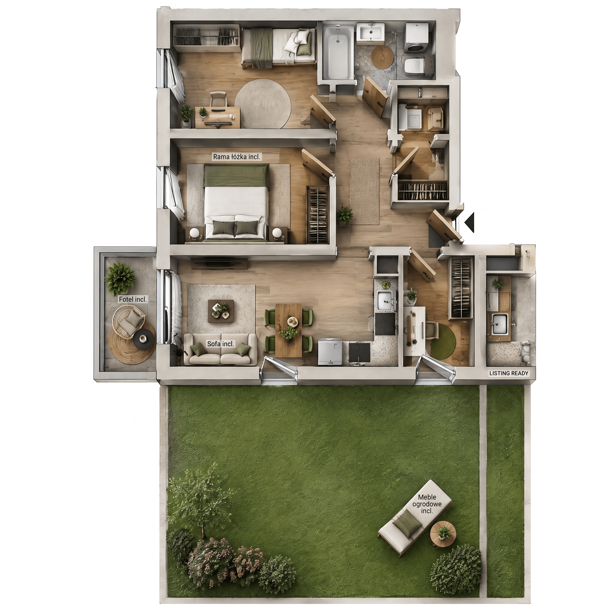 Design d'intérieur en style Contemporary — Salon par GenRoom AI