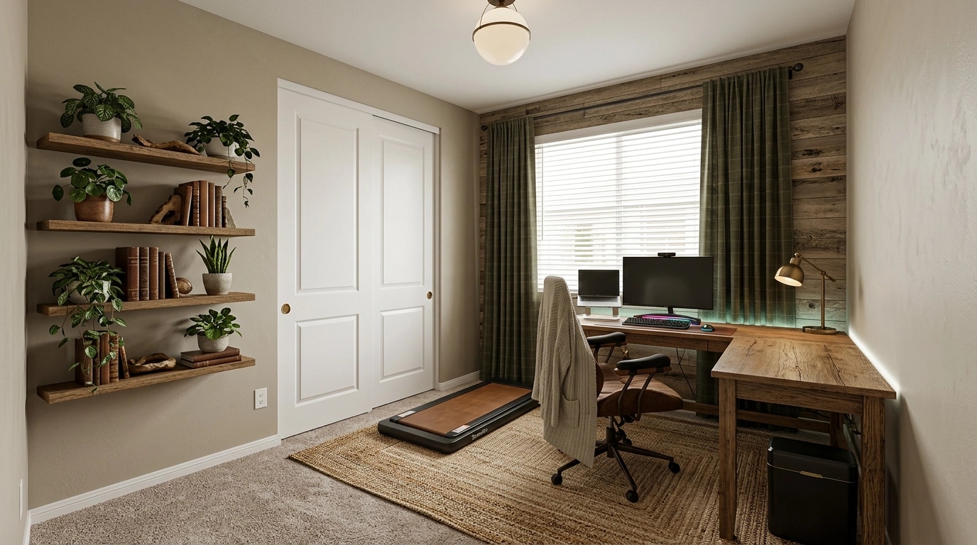 Office interior in Modern Farmhouse style — photo by GenRoom AI
