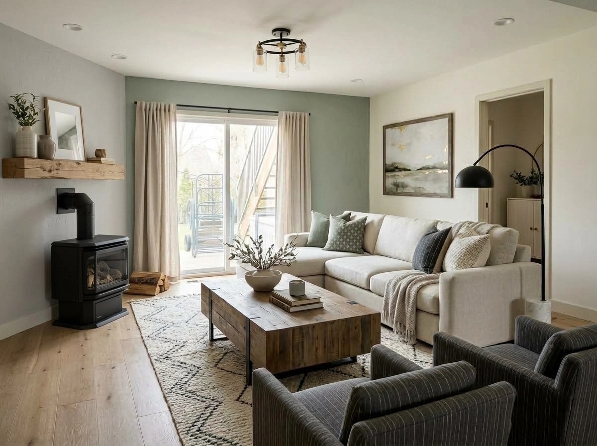 Modern Farmhouse Living Room design — interior photo by GenRoom AI