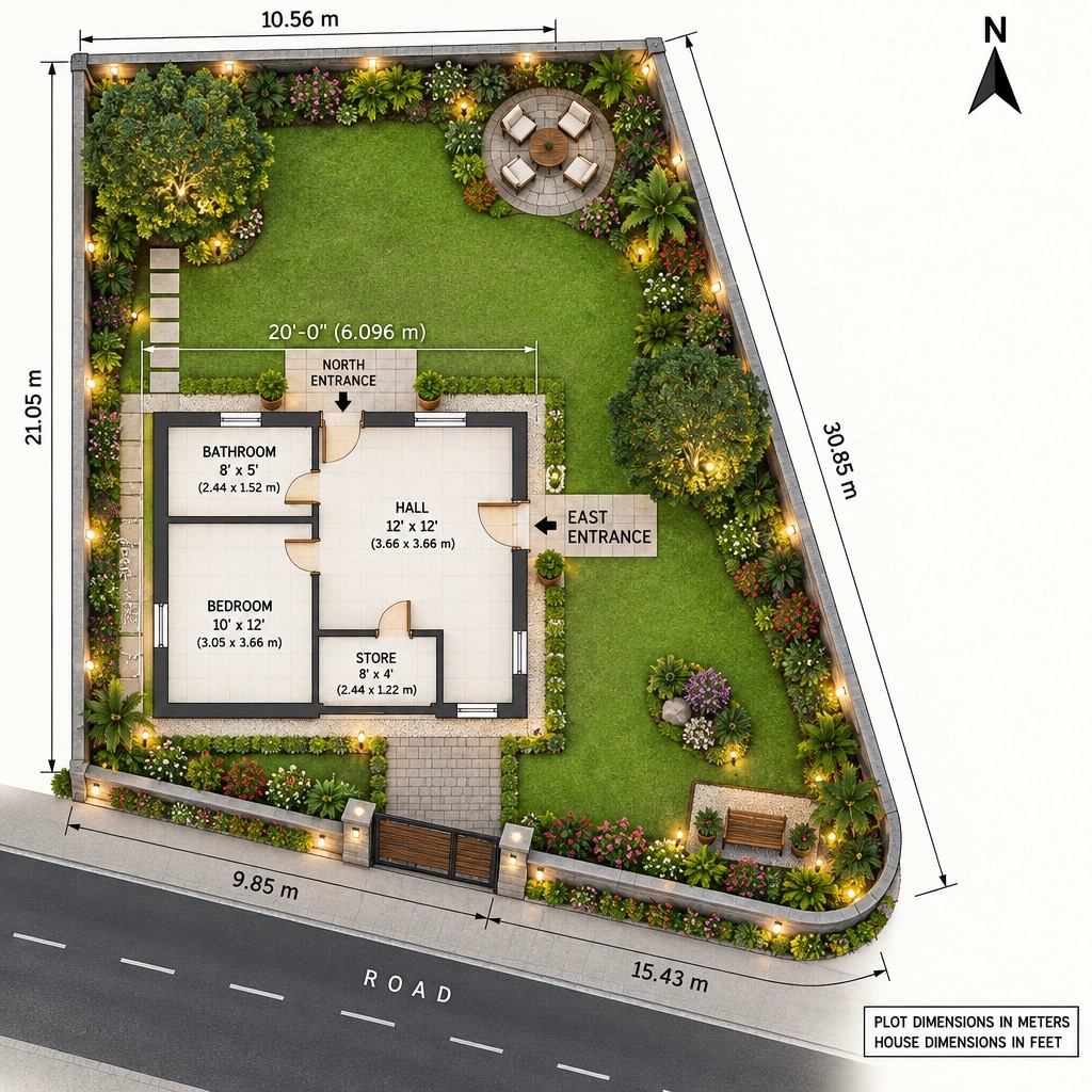 Landscape design in Minimalist Yard style — Yard by GenRoom AI