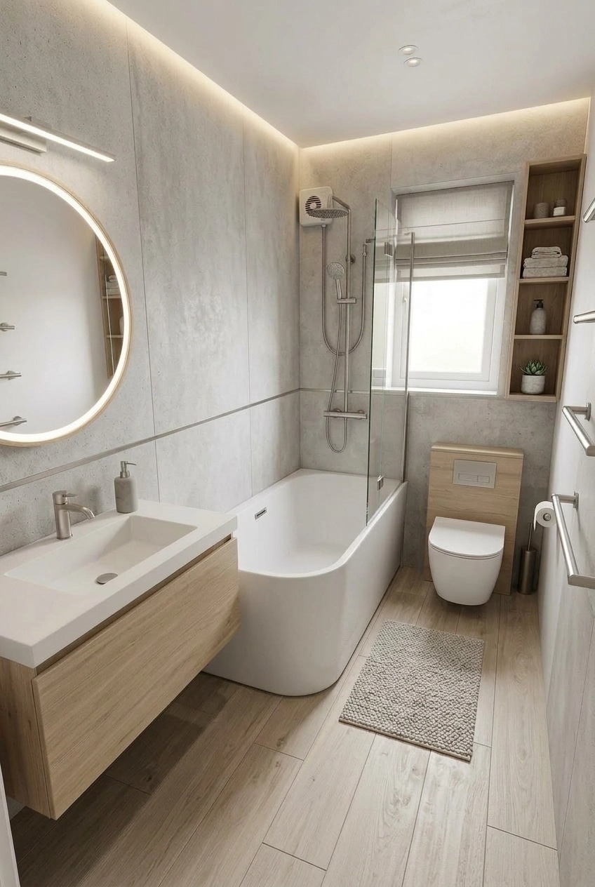 Interior design in Scandinavian style — Bathroom by GenRoom AI