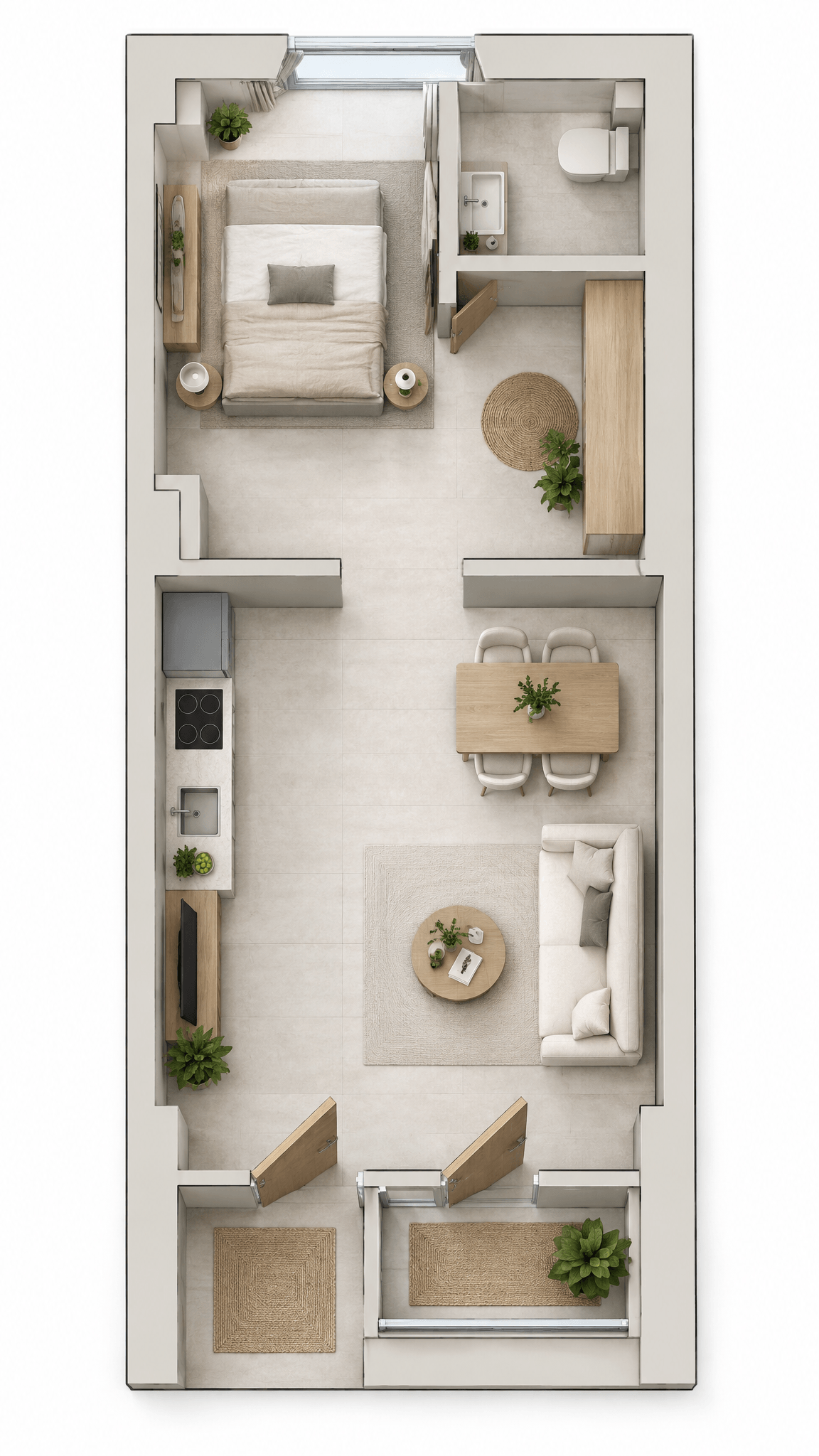 Interior design in Minimalism style — Living Room by GenRoom AI