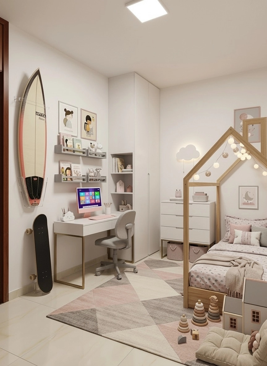 Contemporary Kids Room design — interior photo by GenRoom AI