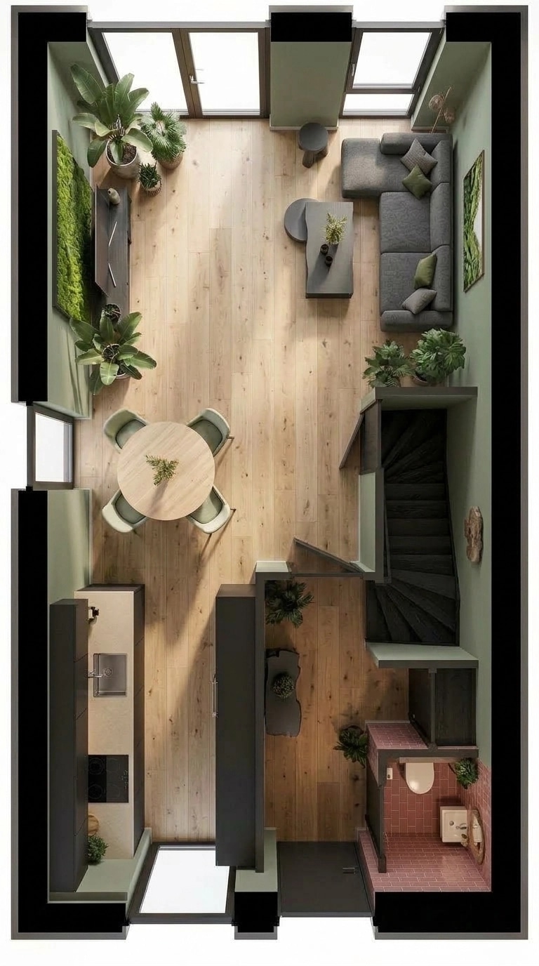 Interior design in Biophilic style — Living Room by GenRoom AI
