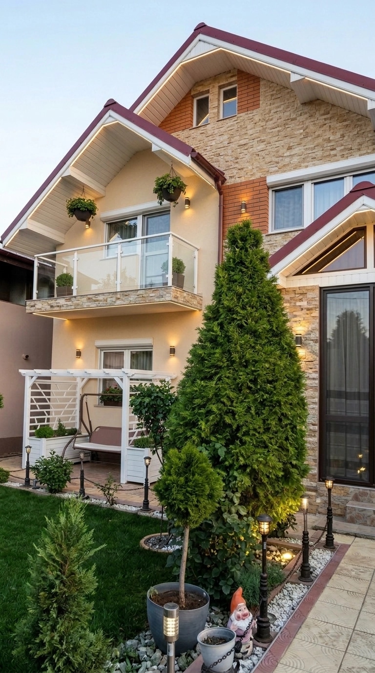 Facade design in Mediterranean Facade style — photo by GenRoom AI