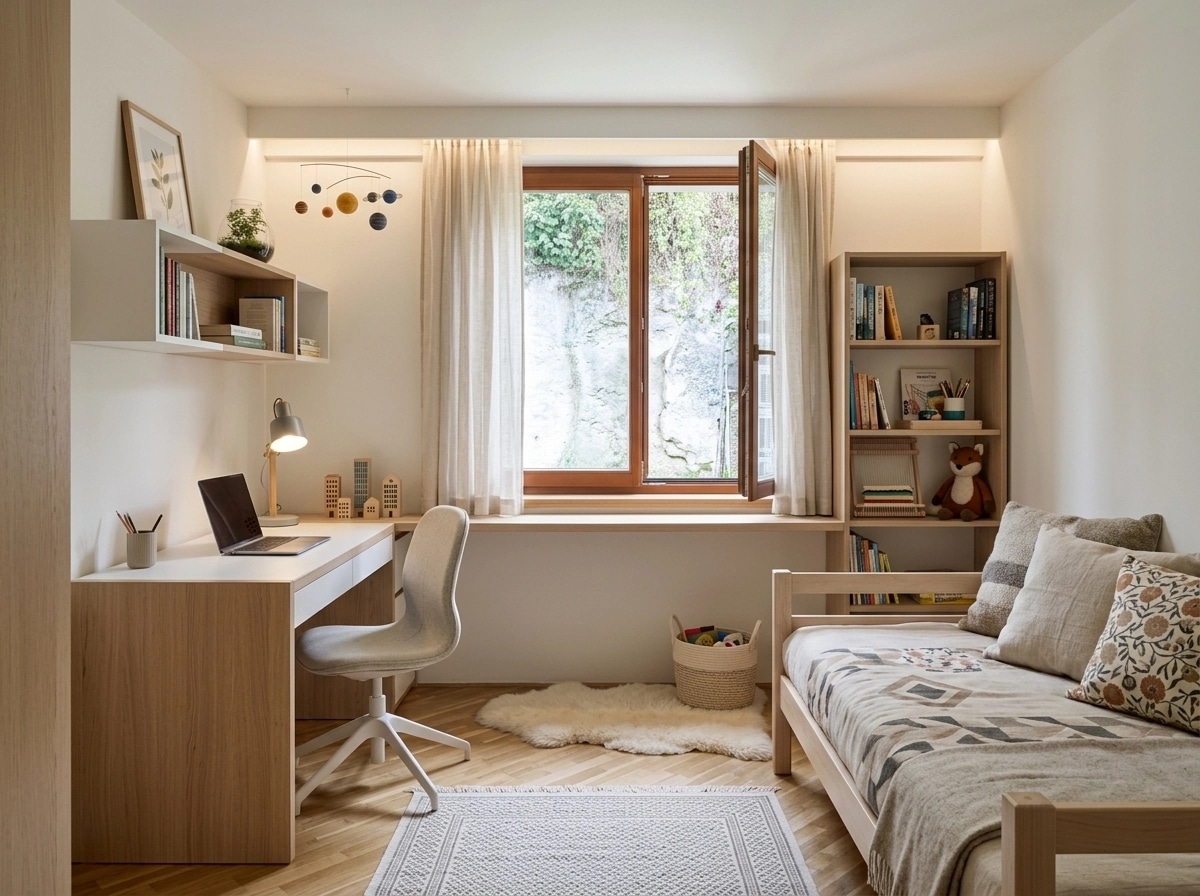 Scandinavian Kids Room design — interior photo by GenRoom AI