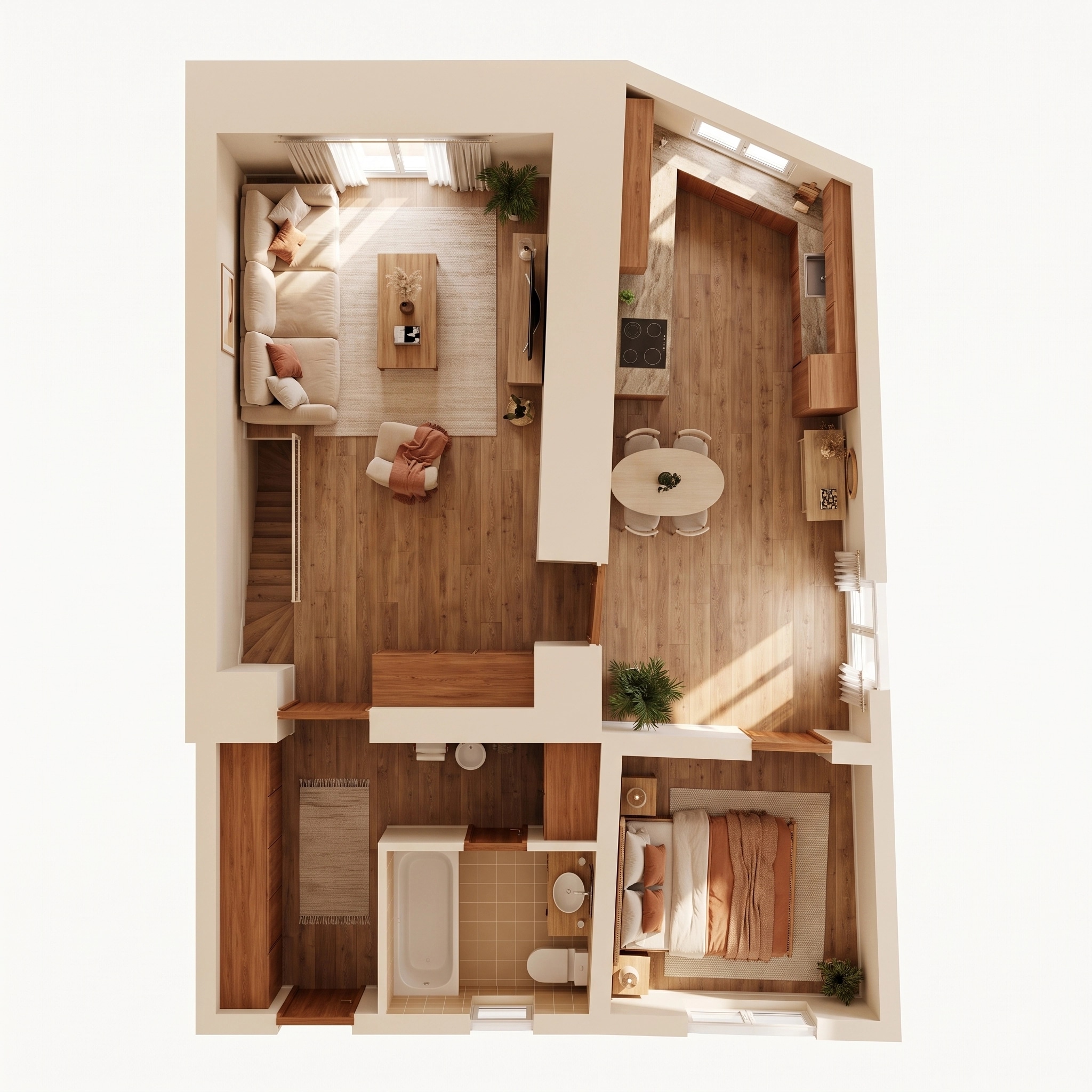 Interior design in Contemporary style — Living Room by GenRoom AI