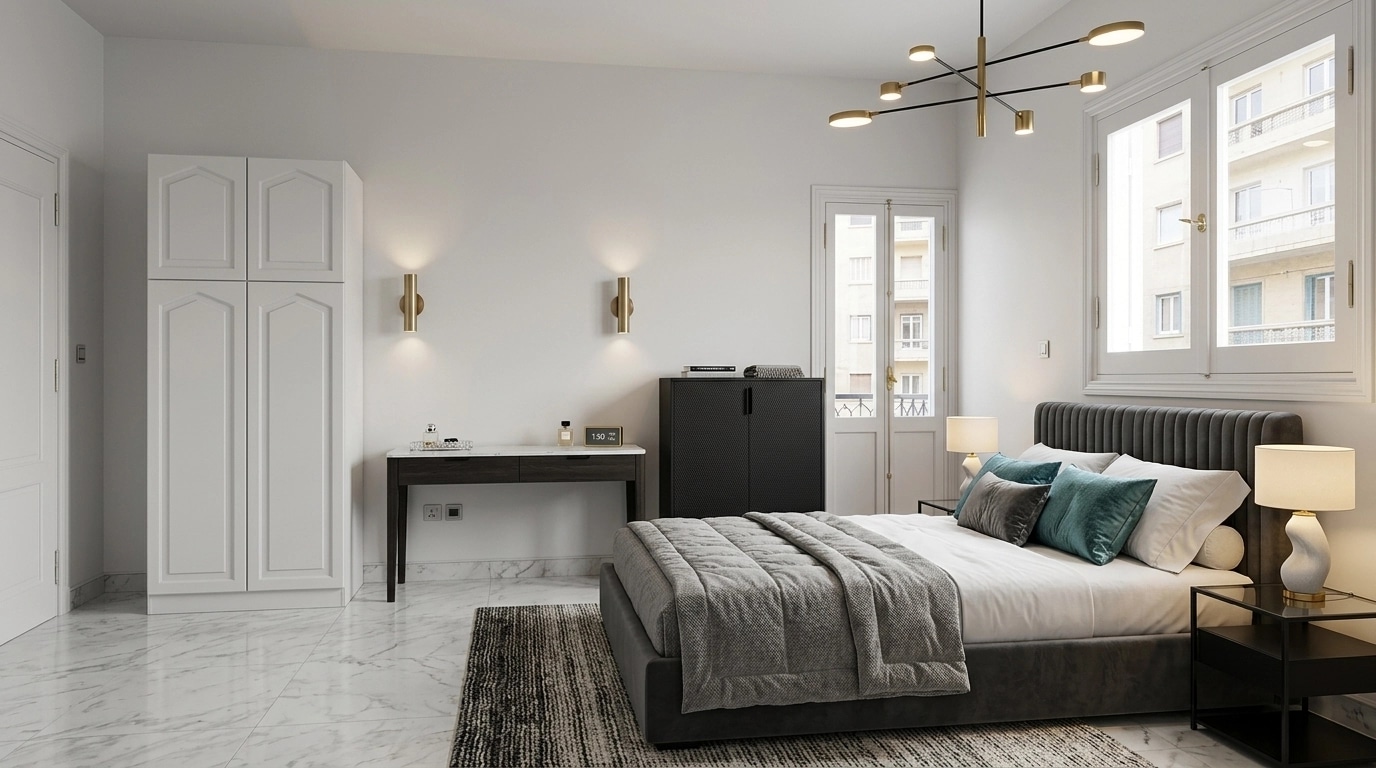 Contemporary Bedroom design — interior photo by GenRoom AI