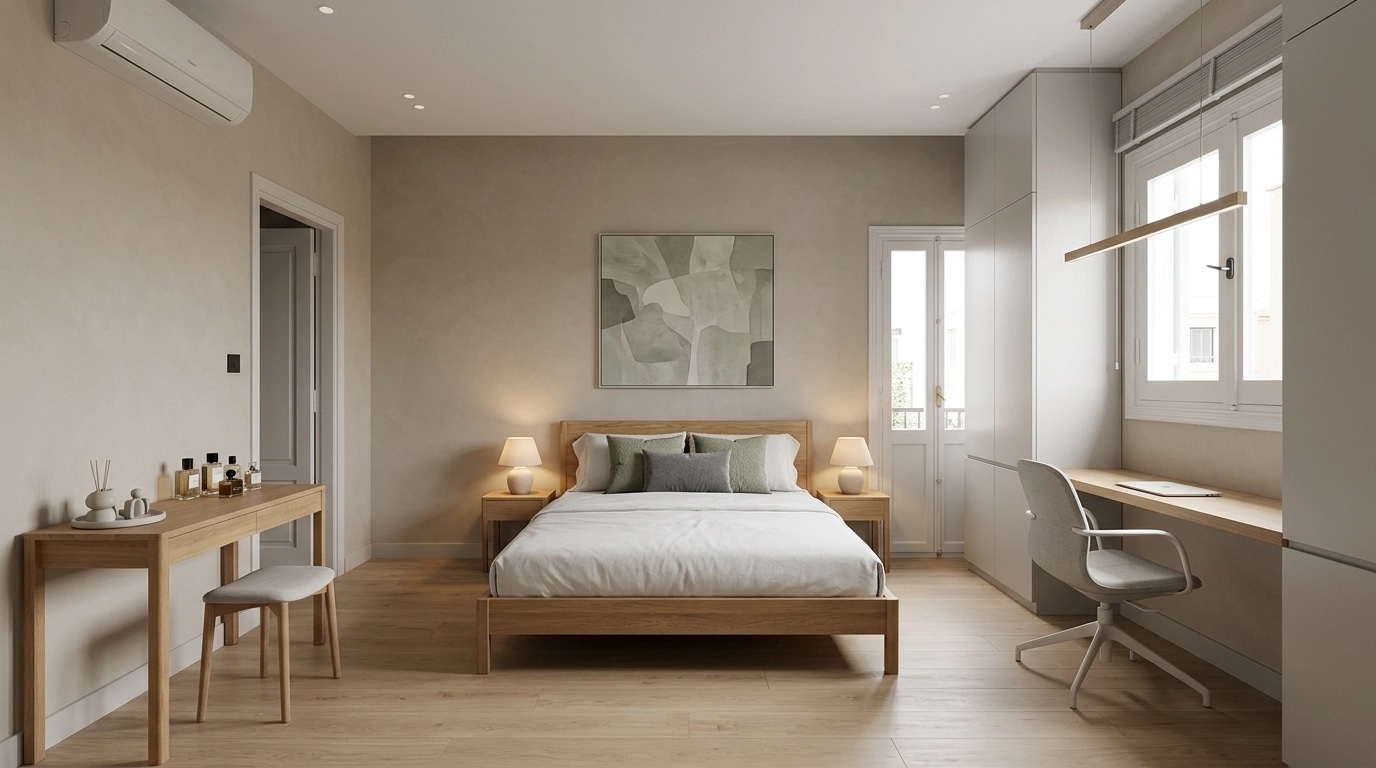 Minimalism Bedroom design — interior photo by GenRoom AI