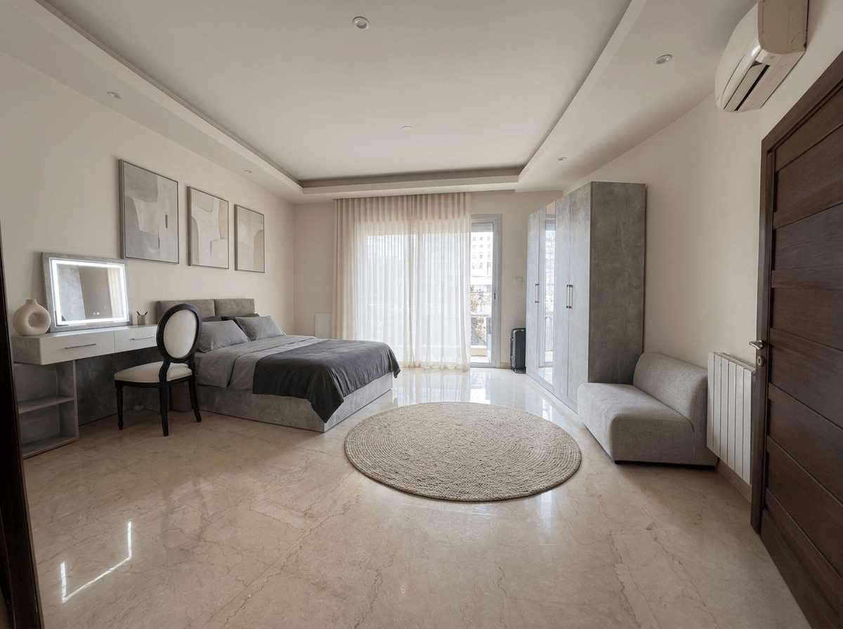 Diseño de interiores en estilo Minimalism — Dormitorio por GenRoom AI