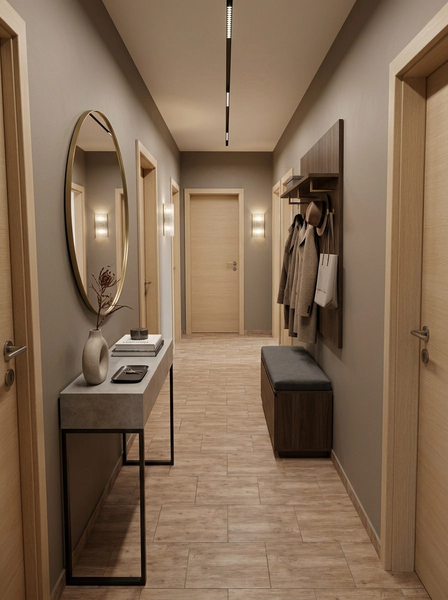 Hallway interior in Contemporary style — photo by GenRoom AI