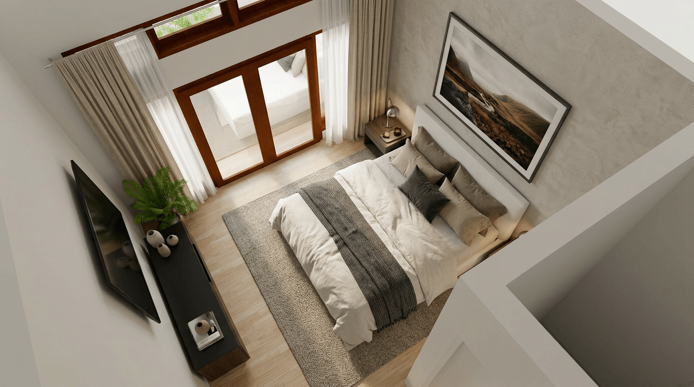 ออกแบบภายในในสไตล์ Contemporary — ห้องนอน โดย GenRoom AI
