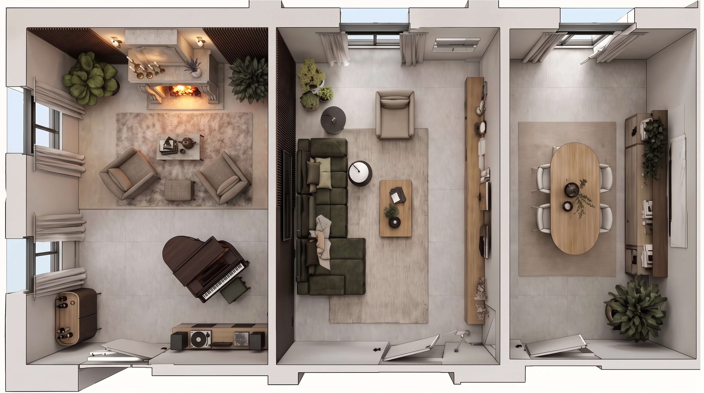Minimalism Living Room design — interior photo by GenRoom AI
