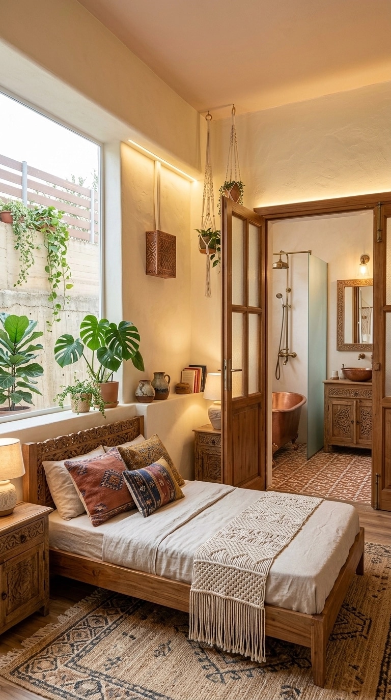 Bohemian Bedroom design — interior photo by GenRoom AI