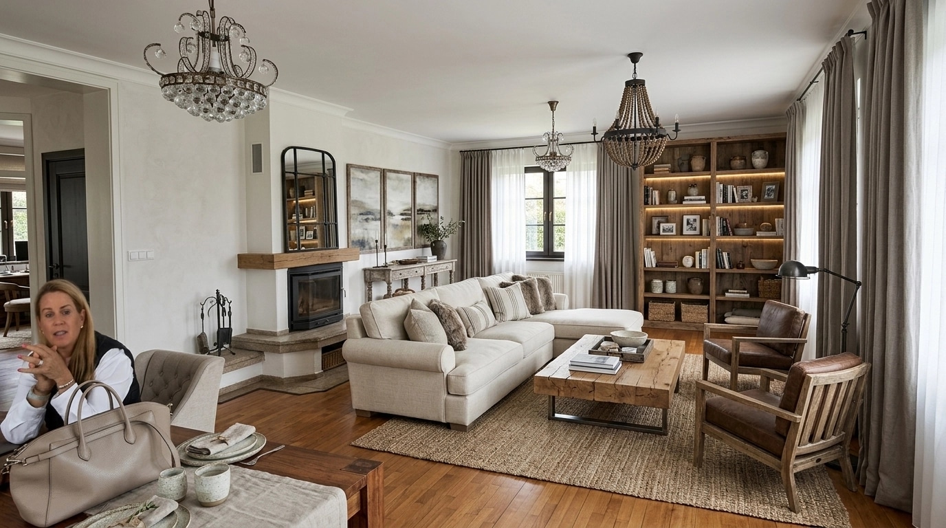 Interior design in Modern Farmhouse style — Living Room by GenRoom AI