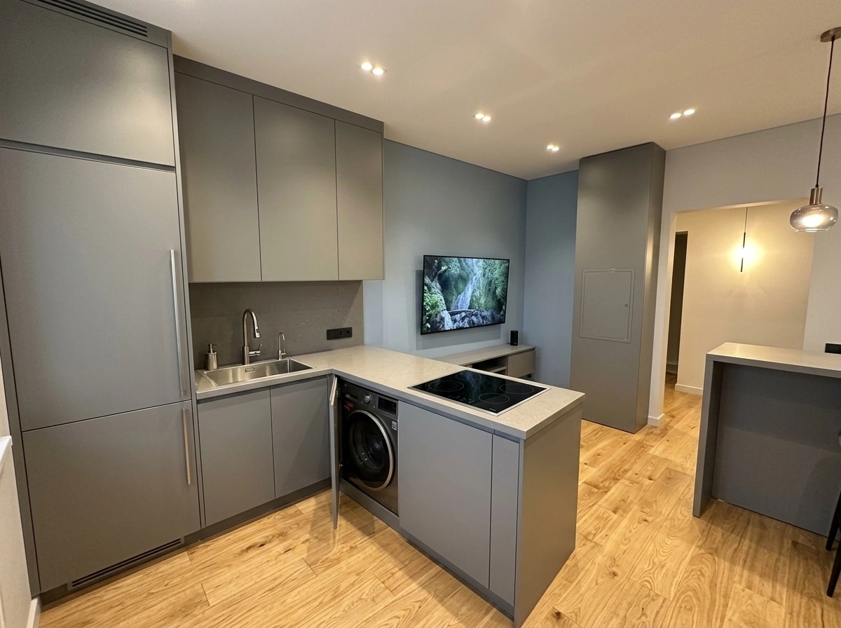 Kitchen interior in no_style style — photo by GenRoom AI