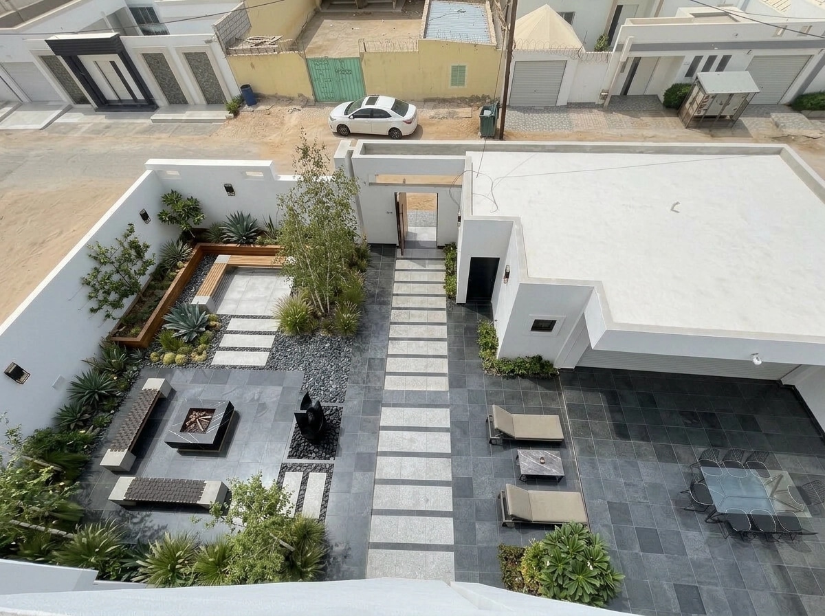 Landscape design in Contemporary Yard style — Yard by GenRoom AI