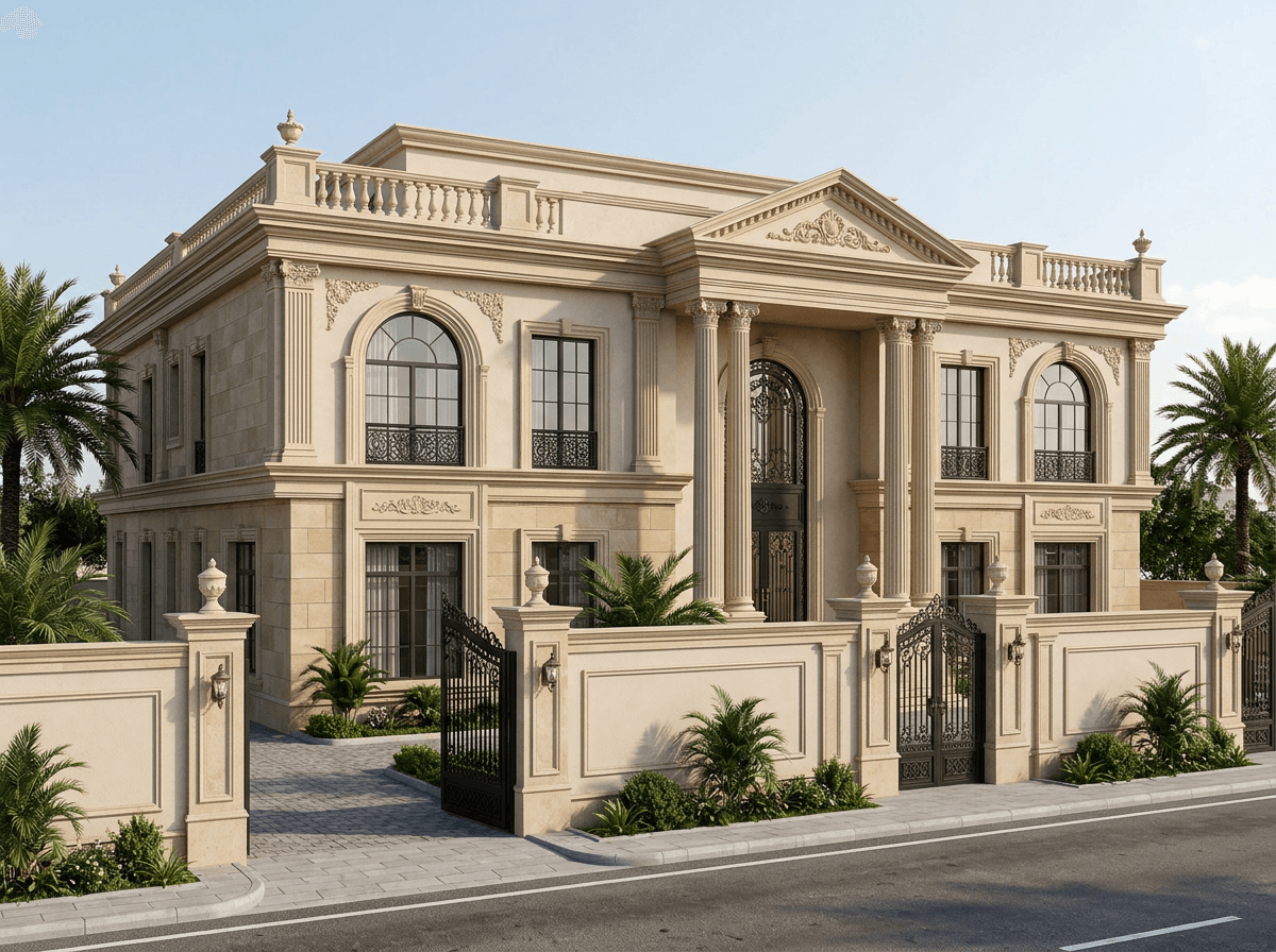 Facade design in Neoclassic Facade style — Facade by GenRoom AI
