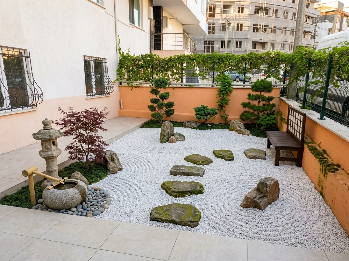 Design paysager en style Japanese Garden — Jardin par GenRoom AI