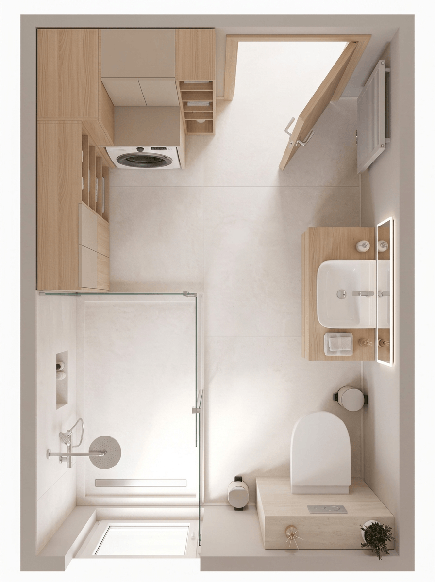 Contemporary Bathroom design — interior photo by GenRoom AI
