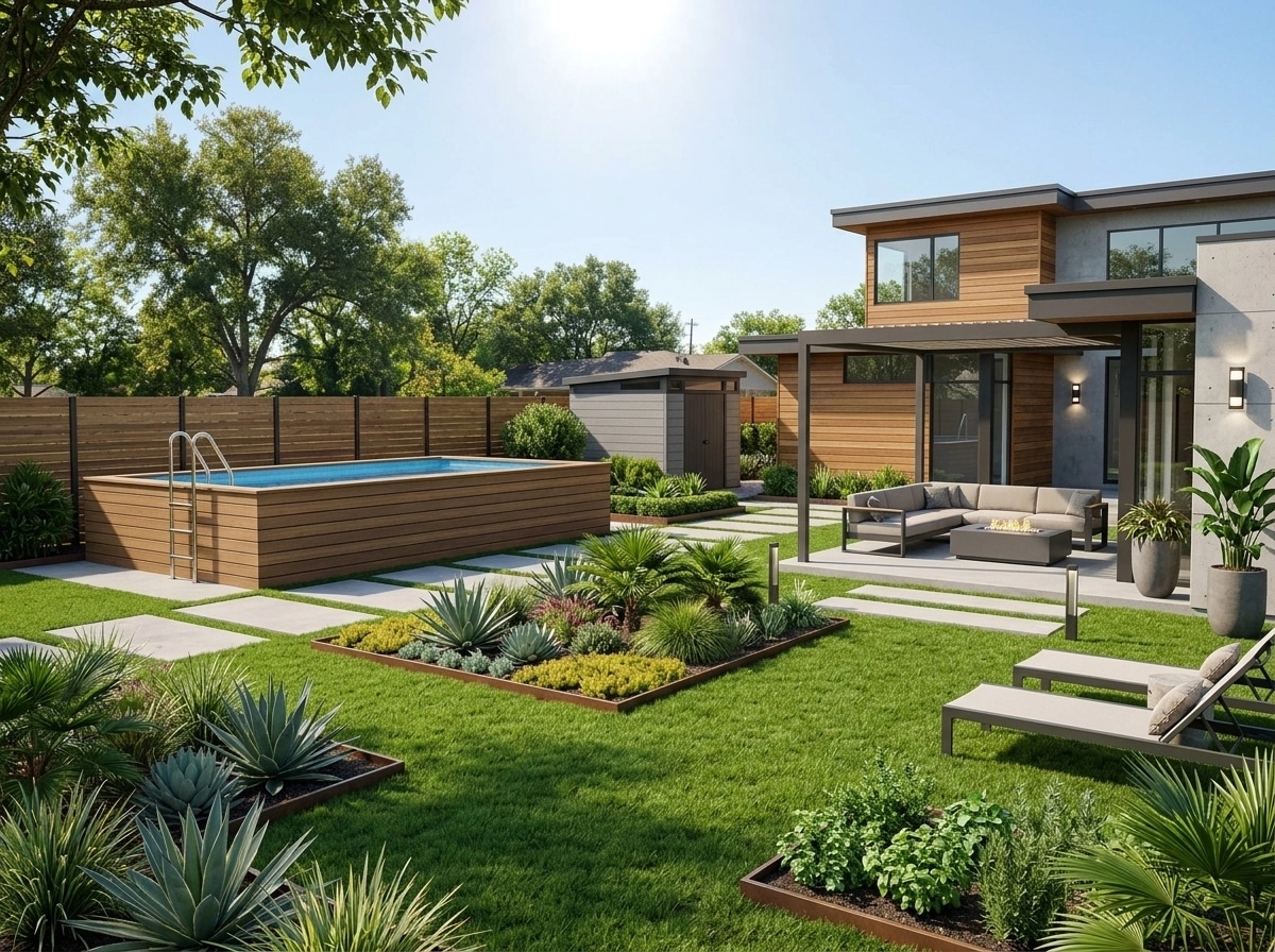 Landscape design in Contemporary Yard style — Yard by GenRoom AI