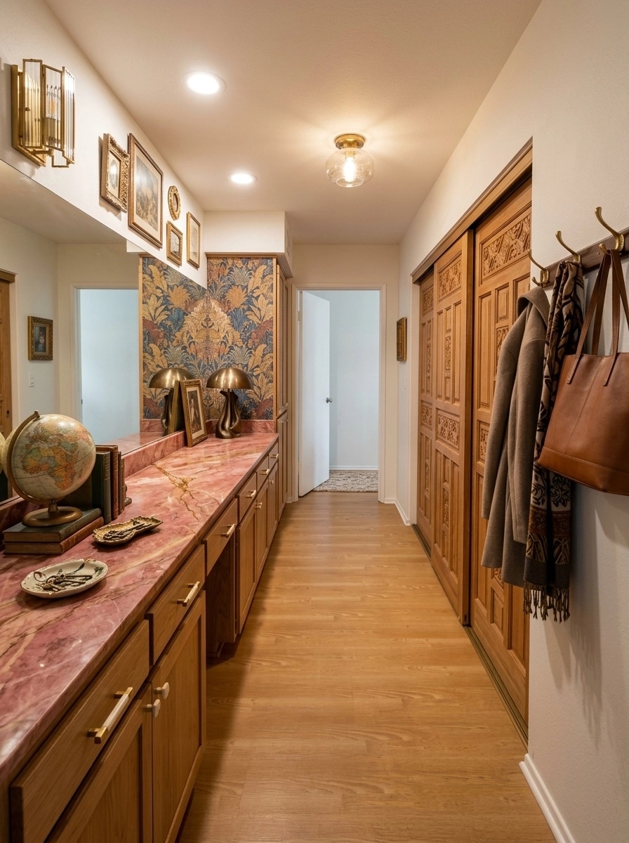Hallway interior in Eclectic style — photo by GenRoom AI