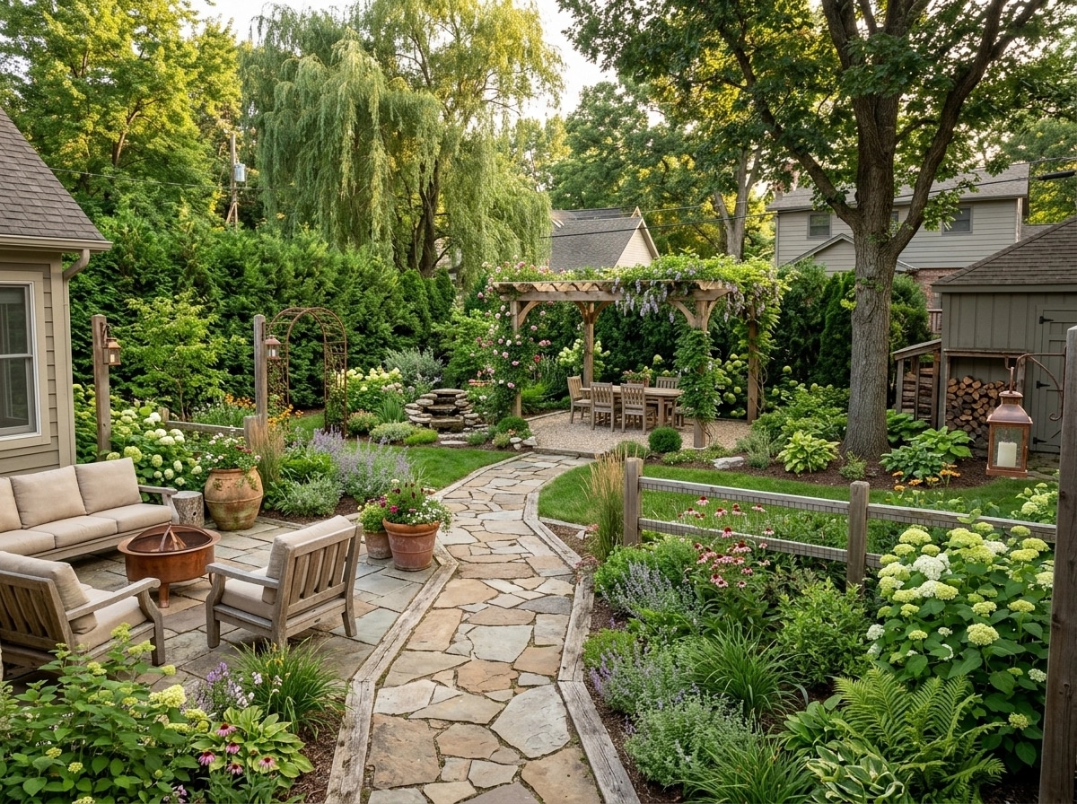 Country Rustic Garden Yard design — yard photo by GenRoom AI