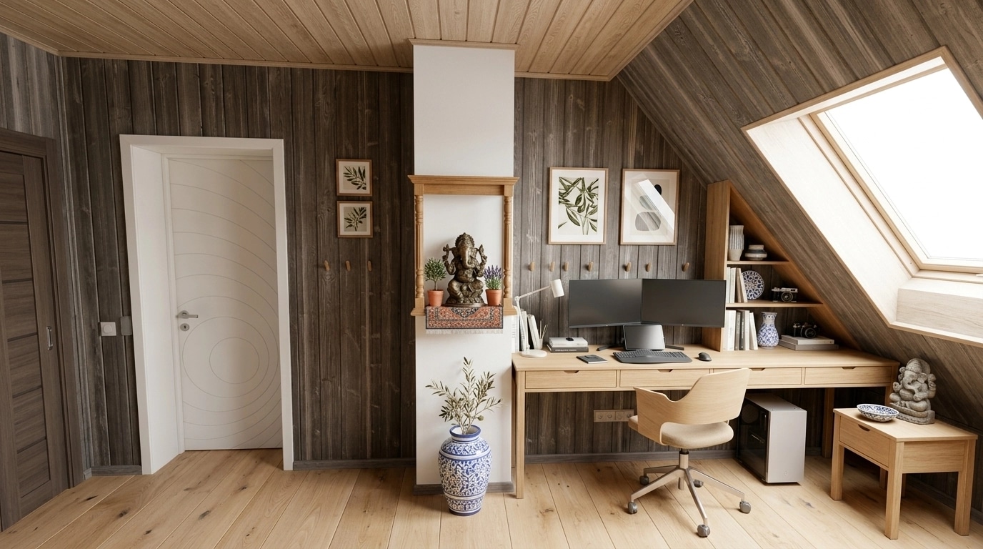 Interior design in Scandinavian style — home_office by GenRoom AI