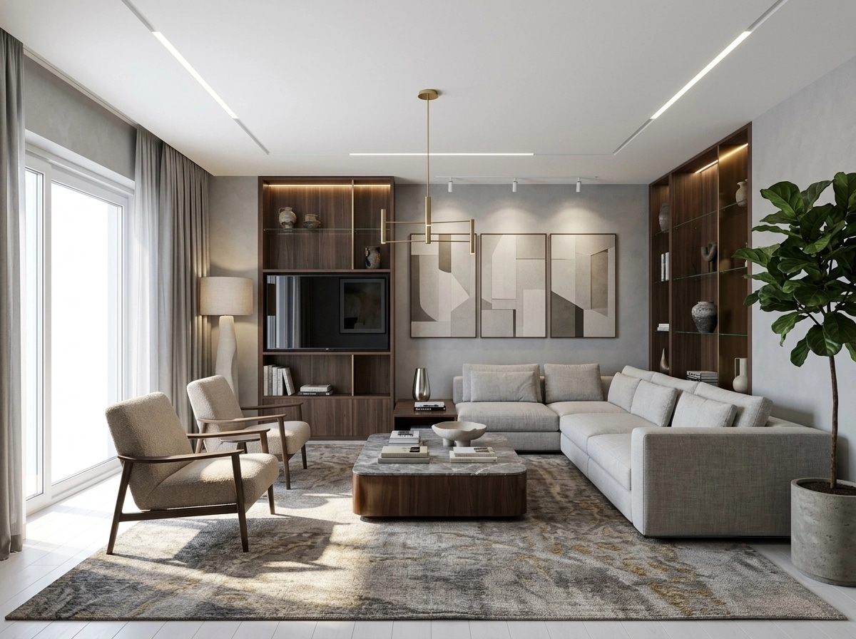 Interior design in Contemporary style — Living Room by GenRoom AI