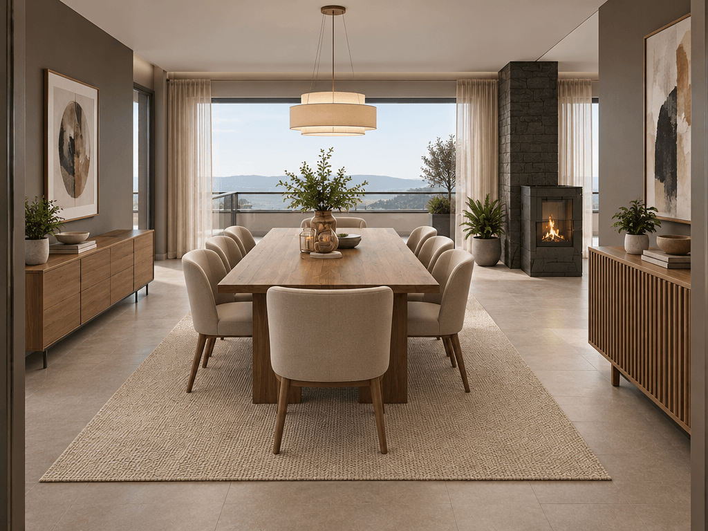 Design de interiores em estilo Contemporary — dining_room por GenRoom AI