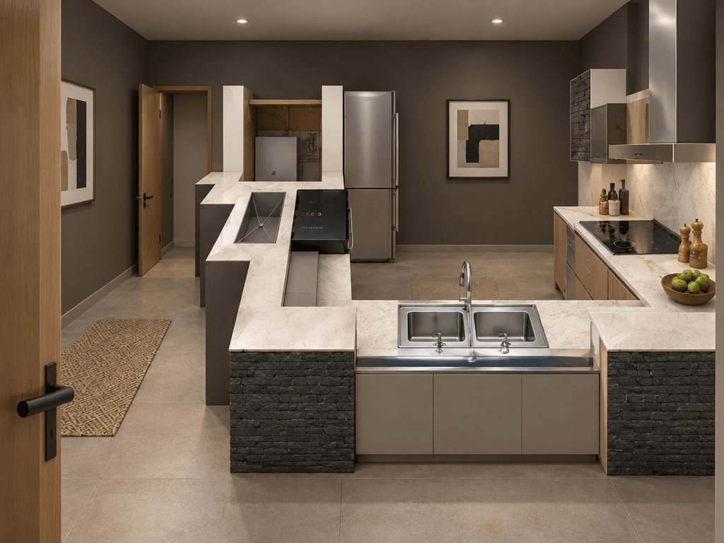 Design de interiores em estilo Contemporary — Cozinha por GenRoom AI