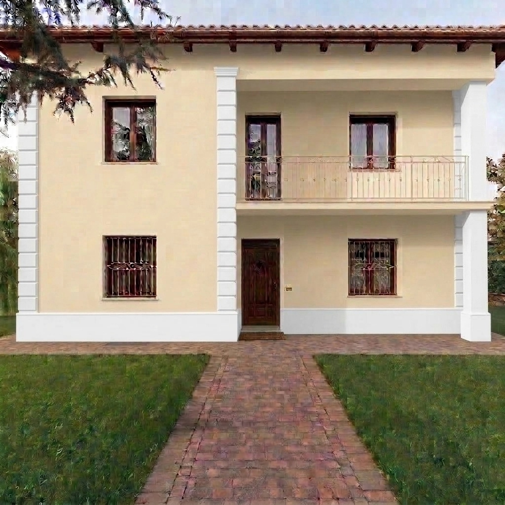 Facade design in Italian Villa Facade style — Facade by GenRoom AI