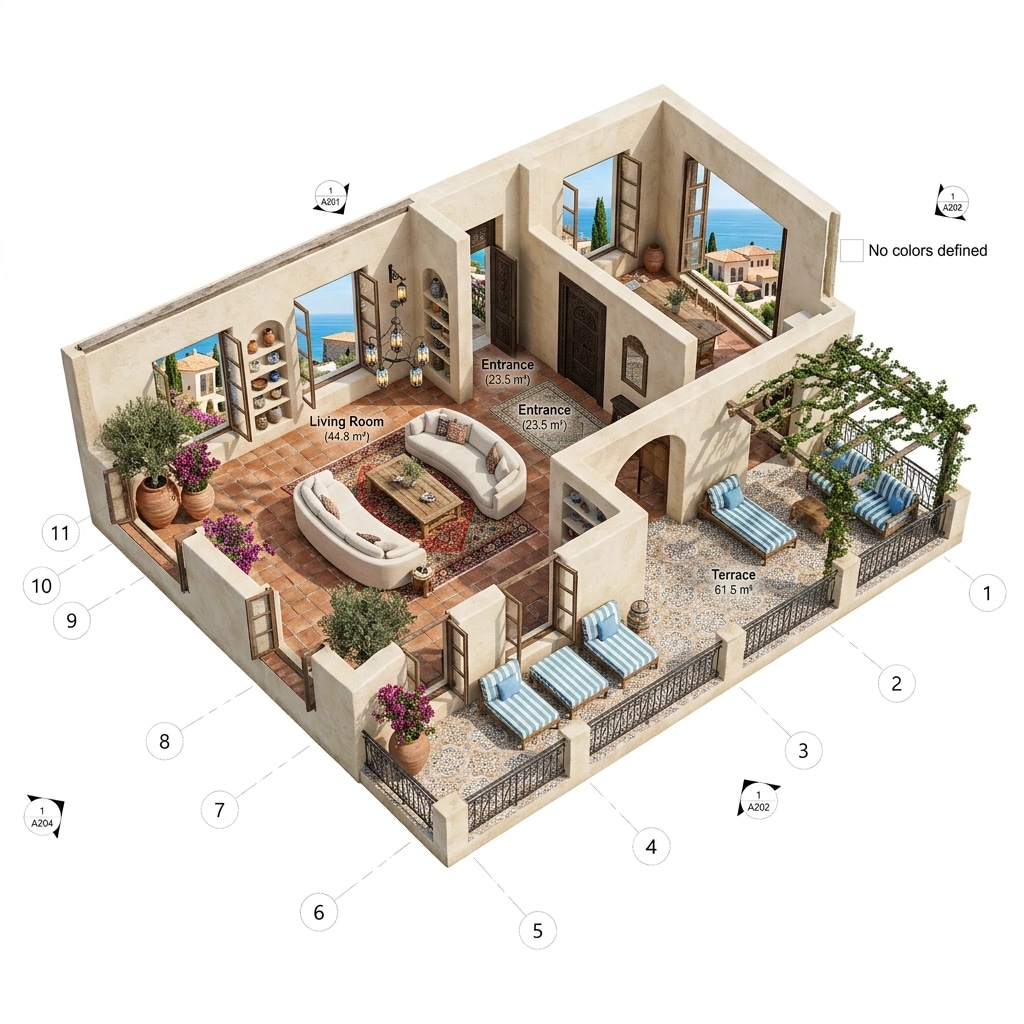 Interior design in Mediterranean style — Living Room by GenRoom AI