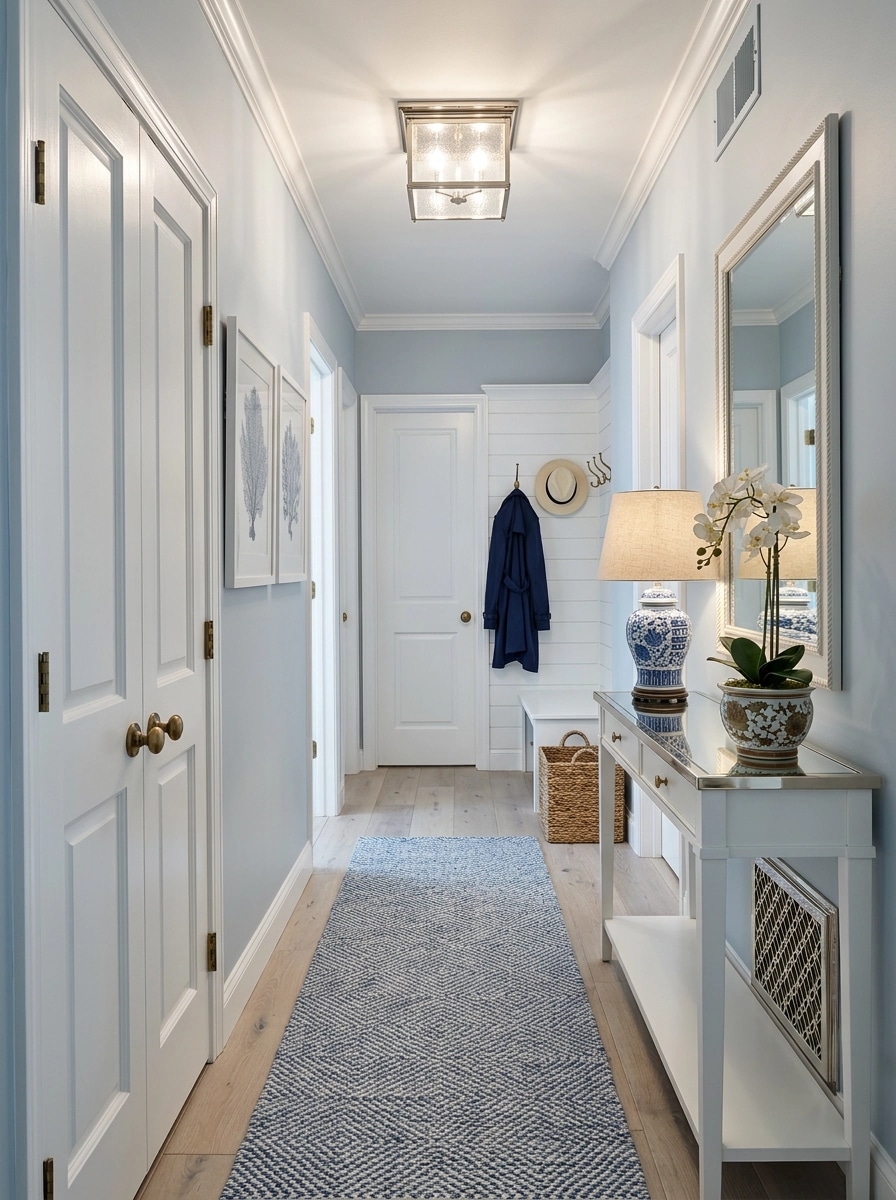 Hallway interior in Coastal / Hamptons style — photo by GenRoom AI