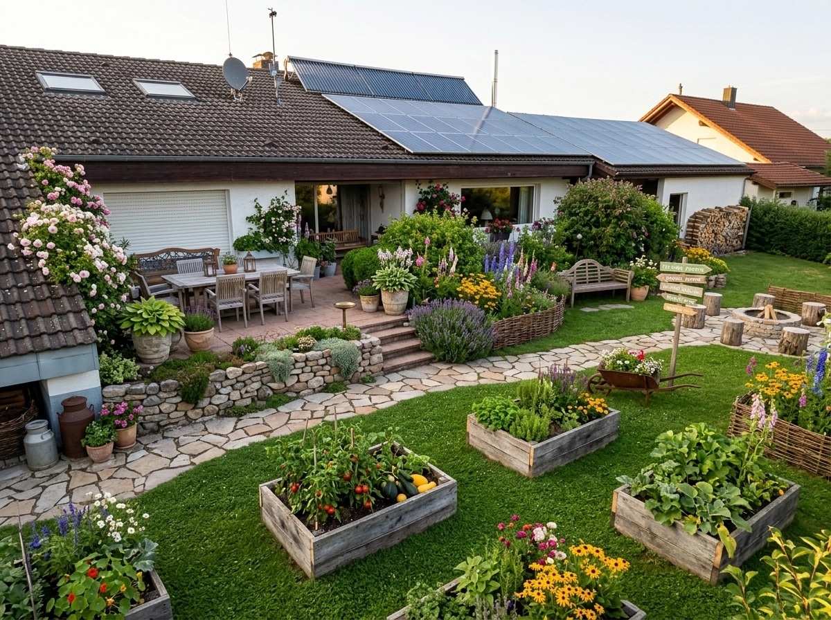 Country Rustic Garden Yard design — yard photo by GenRoom AI