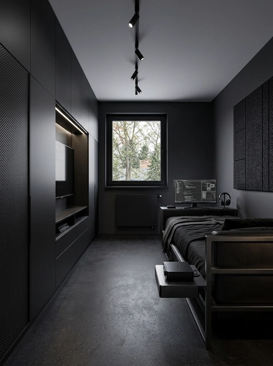 Blacktec Bedroom design — interior photo by GenRoom AI