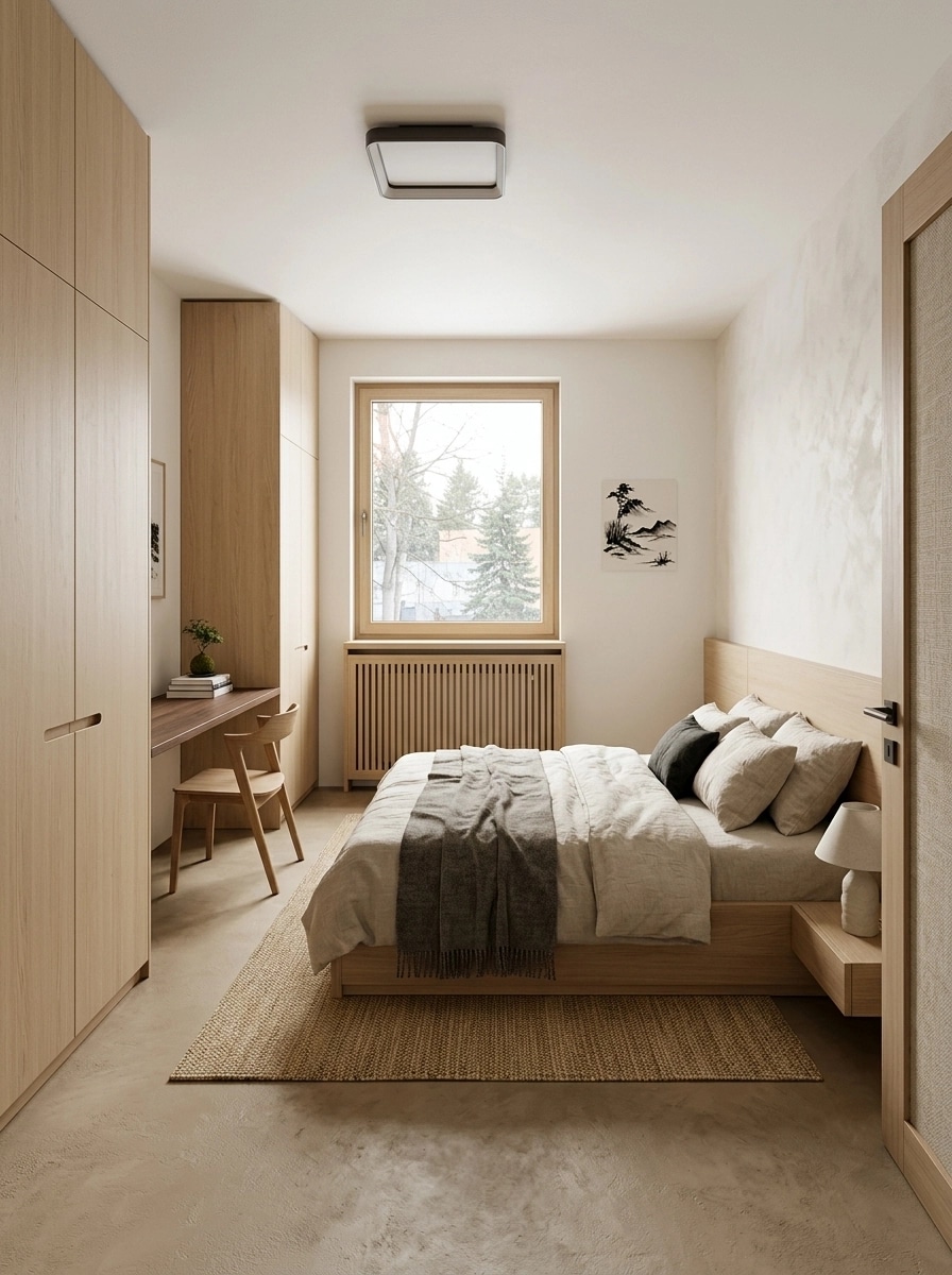Japandi Chambre design — interior photo by GenRoom AI