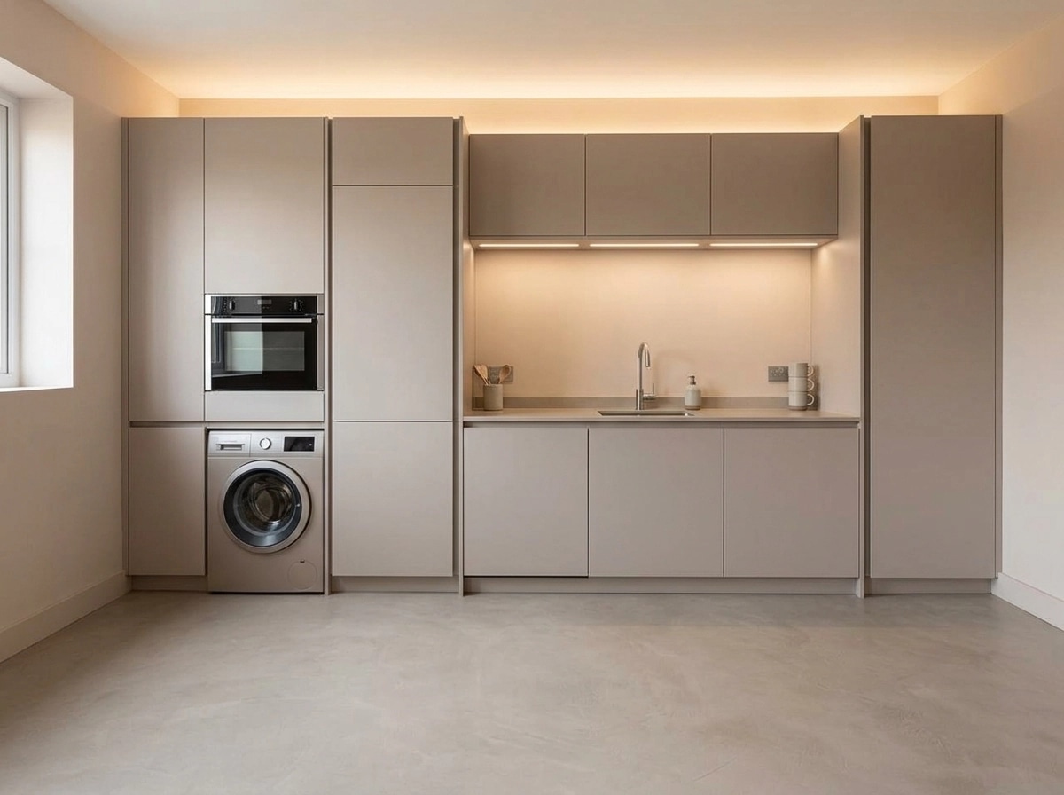 Minimalism Kitchen design — interior photo by GenRoom AI