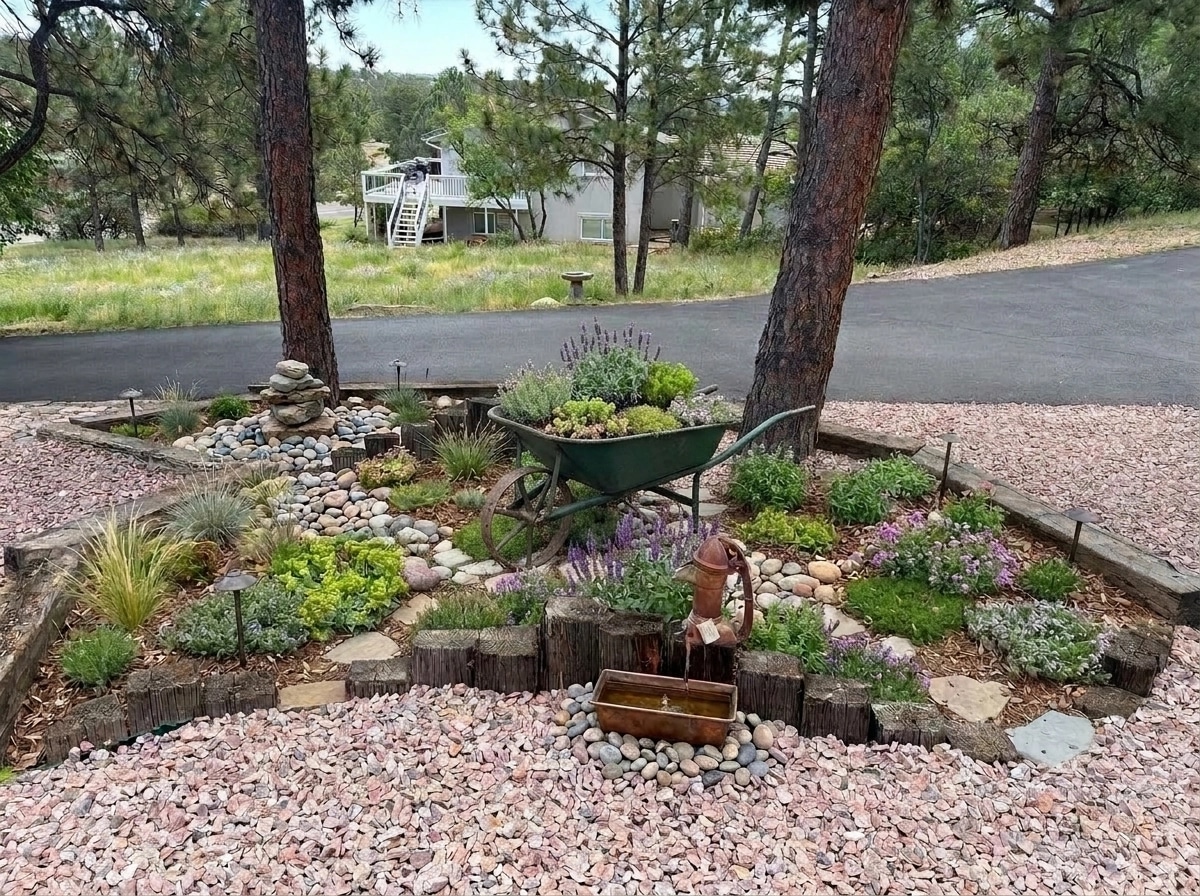 Landscape design in Eco Natural Garden style — Yard by GenRoom AI