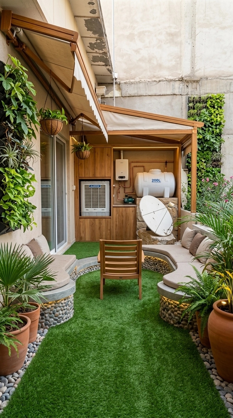 Interior design in Biophilic style — terrace by GenRoom AI