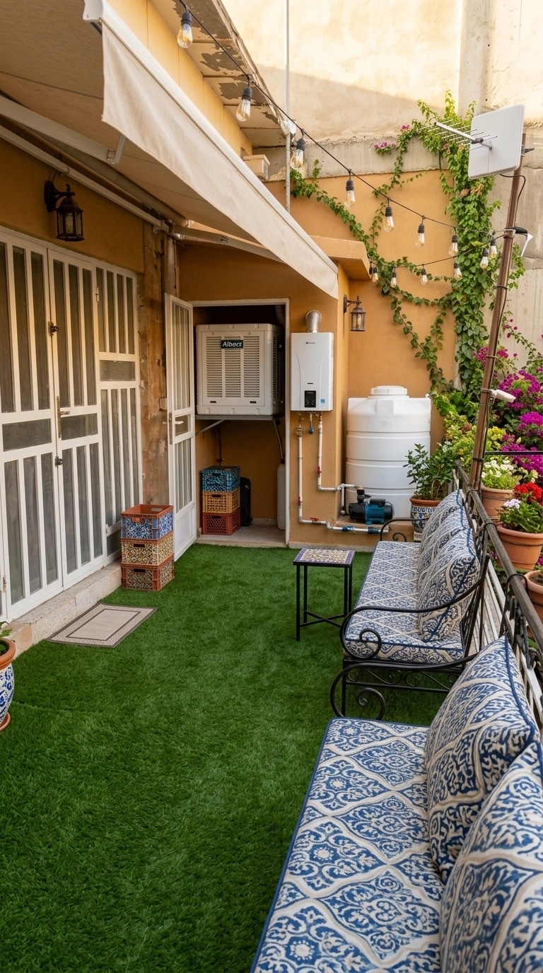Interior design in Mediterranean style — terrace by GenRoom AI