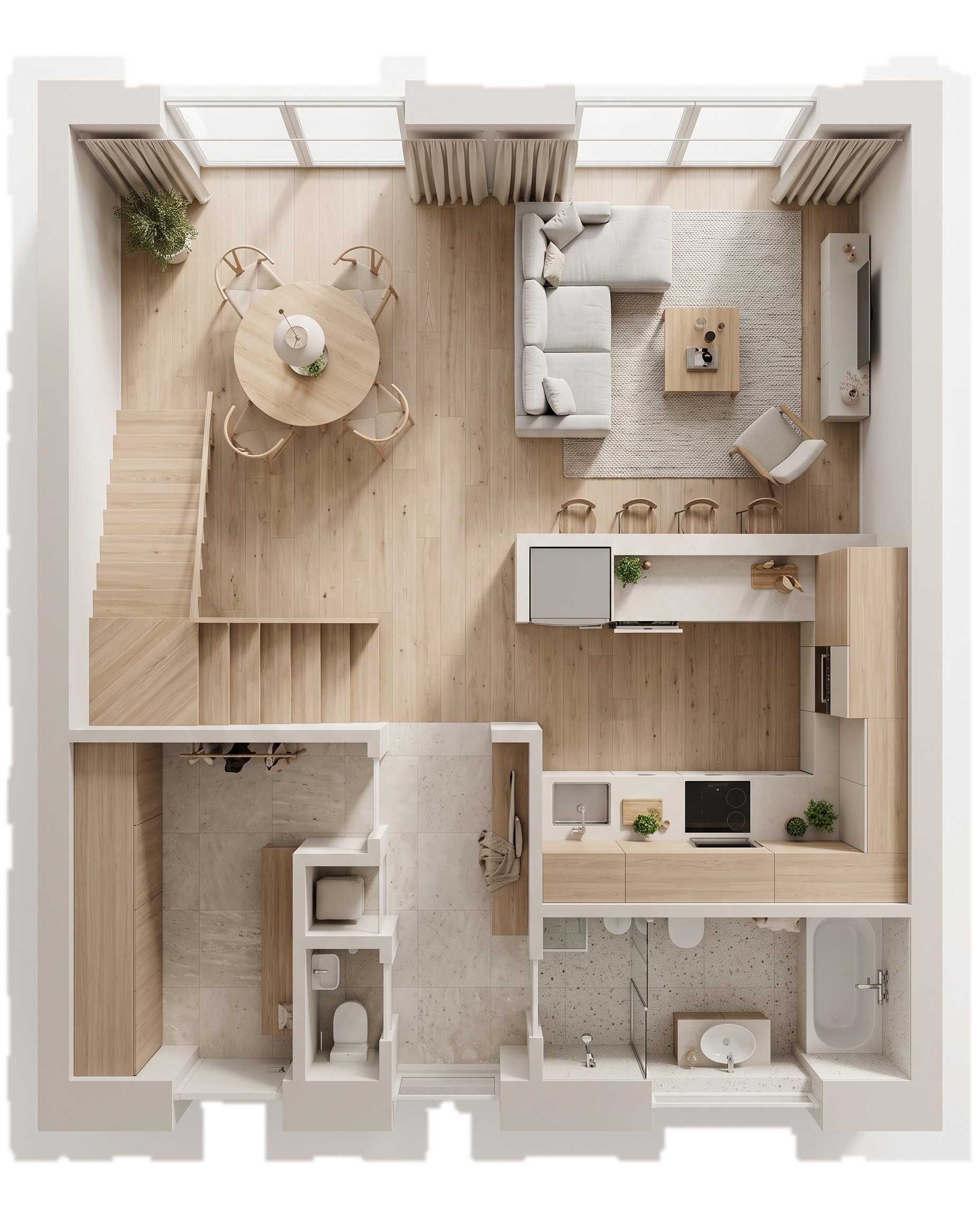 Interior design in Scandinavian style — Living Room by GenRoom AI