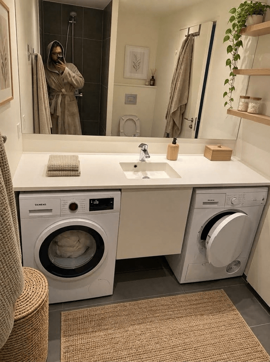 Bathroom interior in Scandinavian style — photo by GenRoom AI